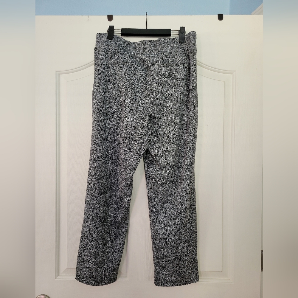 Women's Grey Houndstooth high-rise knit Drawstring pants by a-new-day in medium